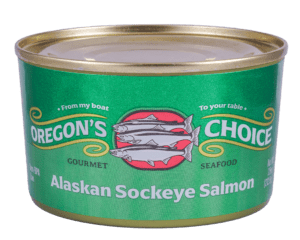 Experience the pristine quality of Wild Alaskan Sockeye Salmon 7.5 oz - Caught and canned fresh in Ketchikan, offering a burst of flavor and a treasure trove of health benefits.