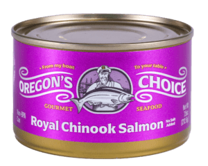 Premium No Salt Added Royal Chinook Salmon 7.5 oz by Oregon's Choice - Experience the natural, wild-caught Chinook salmon in its most pure form, packed with Omega-3 and sustainably caught.