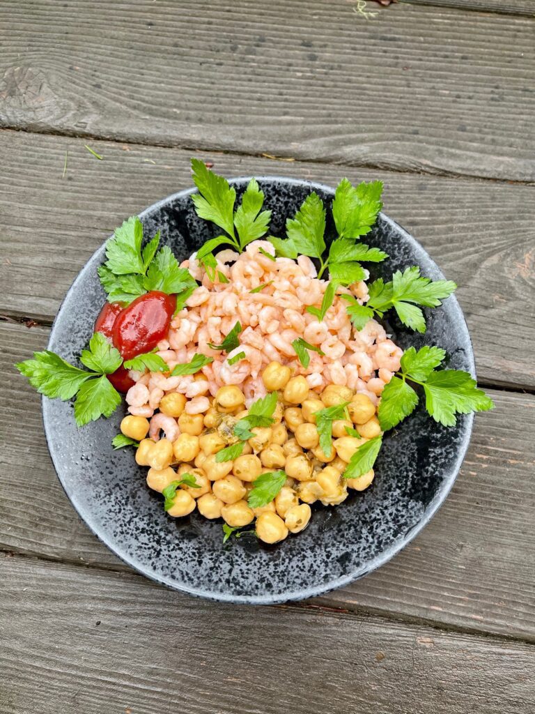 Shrimp salad Shrimp Chickpea salad